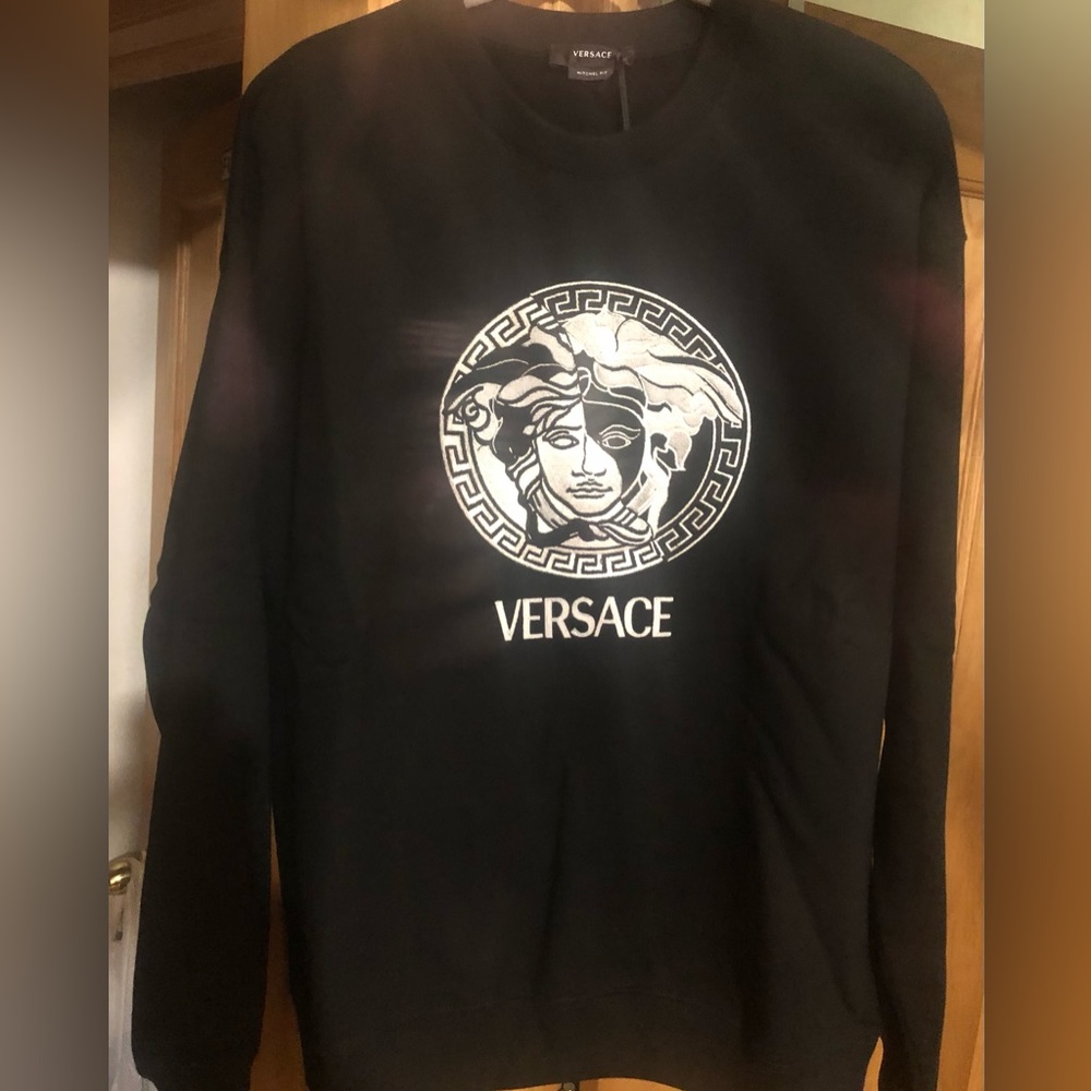 Versace embroidered Medusa Logo Cotton Jersey Sweatshirt 💎 - Picture 3 of 11